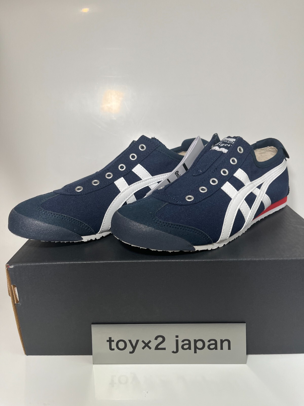 Onitsuka Tiger MEXICO 66 SLIP-ON 1183A360 401 NAVY/OFF-WHITE Unisex [US4-12.5]