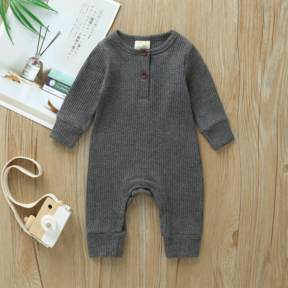 Newborn Baby Boy Girl Garment Cotton Knitted Fabric Elastic Pants Clothing Suit