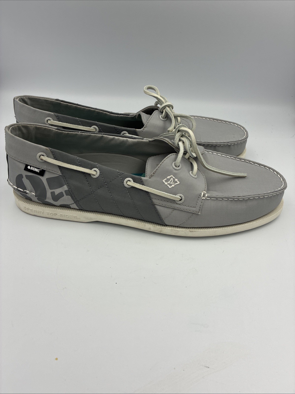 Sperry Authentic Original Bionic Boat Shoe in Gray Size 13 Men’s