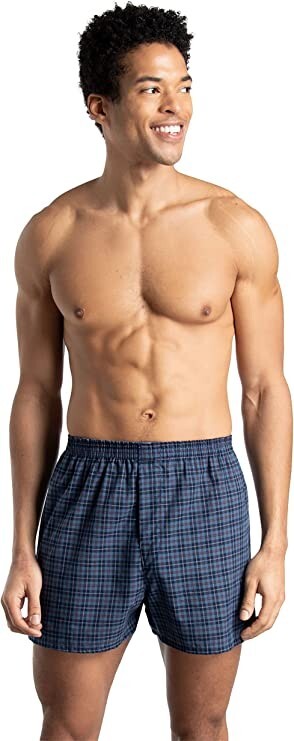 2 or 4 Fruit of the Loom Men’s Tag-Free Boxer Underwear Shorts Pattern Woven