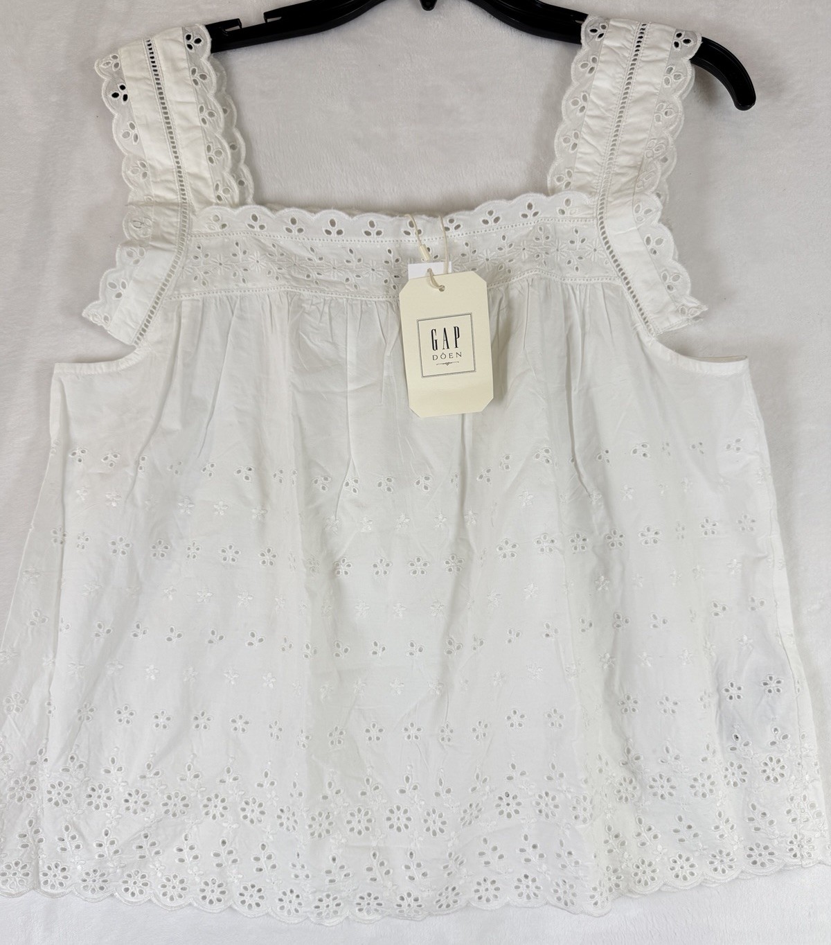 GAP x Doen Eyelet Top Small Cotton Cottagecore Boho New NWT