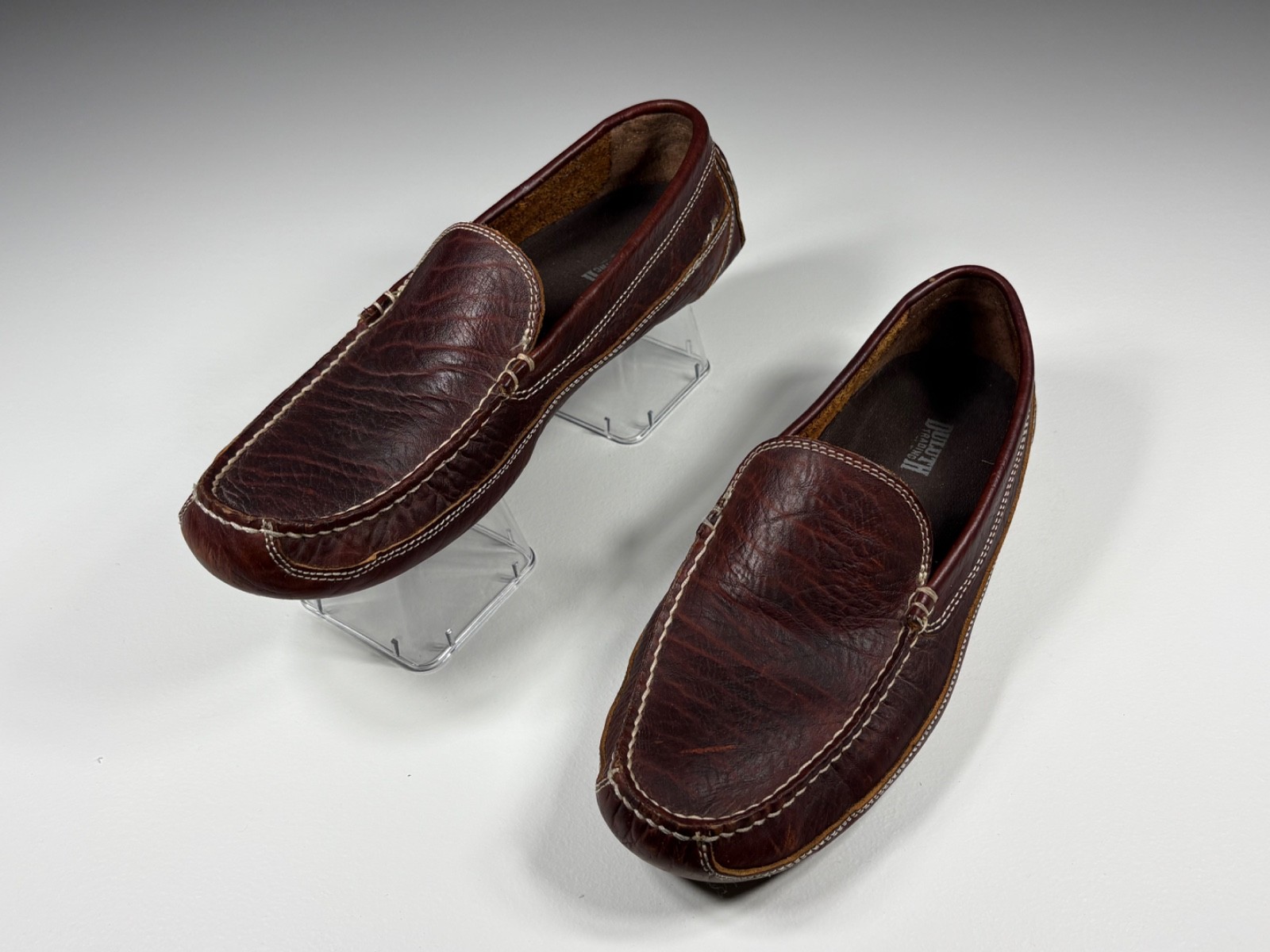 Duluth Trading Driving Moccasins Men 10 Brown Leather Casual Comfort Loafers