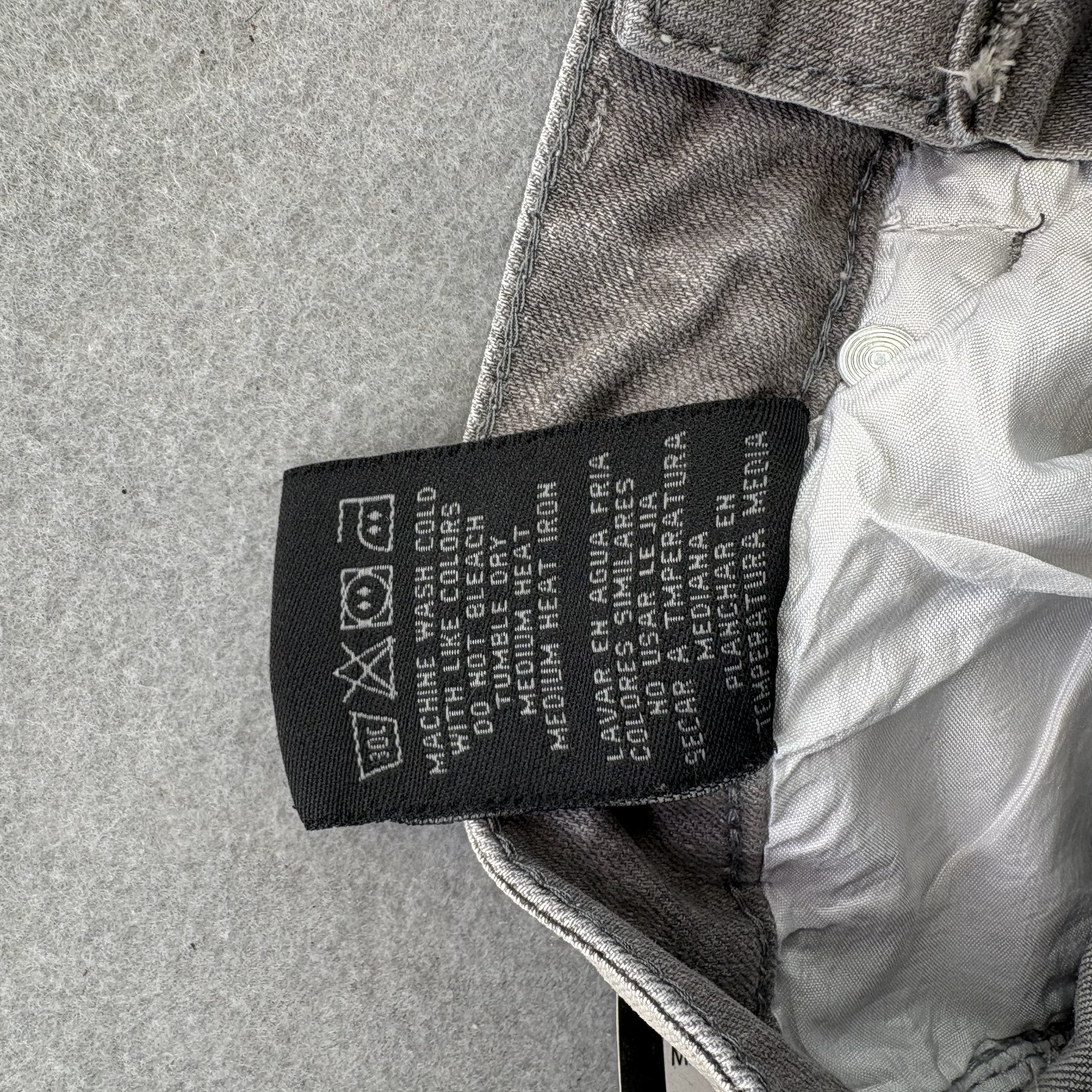 WAIMEA Denim Jeans Mens Size 30 Gray Skinny Fit Distressed Moto NWT