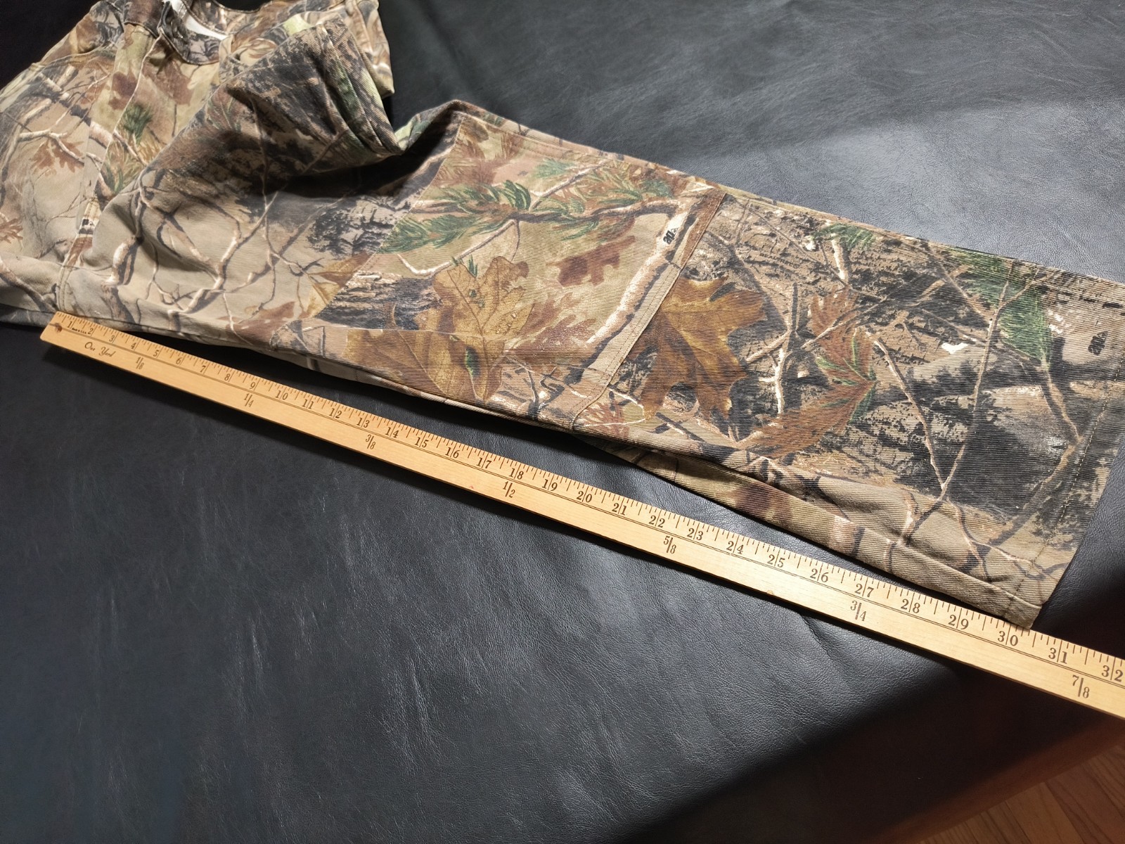 Wrangler Mens Camo Pants Real Tree Double Knee Hunting Fishing VTG 38×32