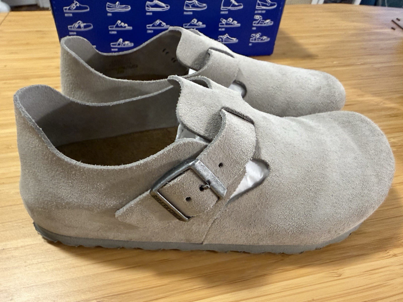 Birkenstock London Suede Leather Stone Coin EU39/W8-8.5 Medium/Narrow EUC