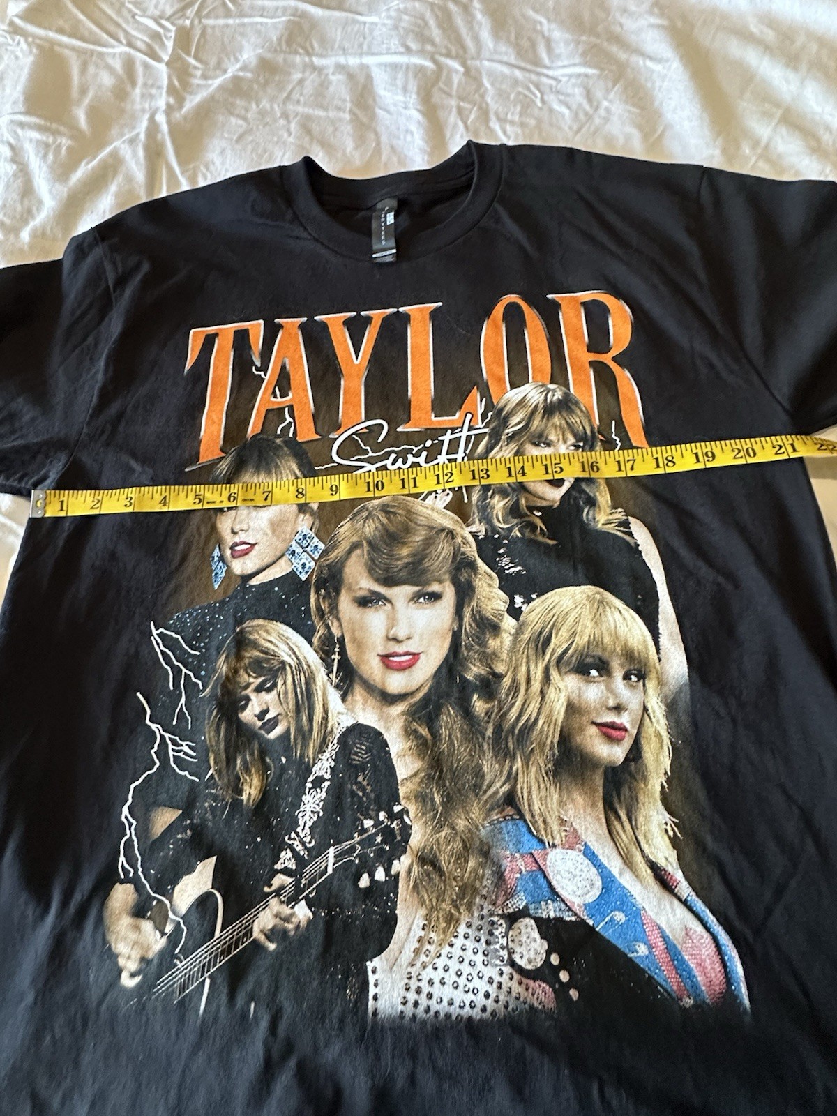 Taylor Swift Graphic Tee Black Adult Large Unisex Concert Style Shirt