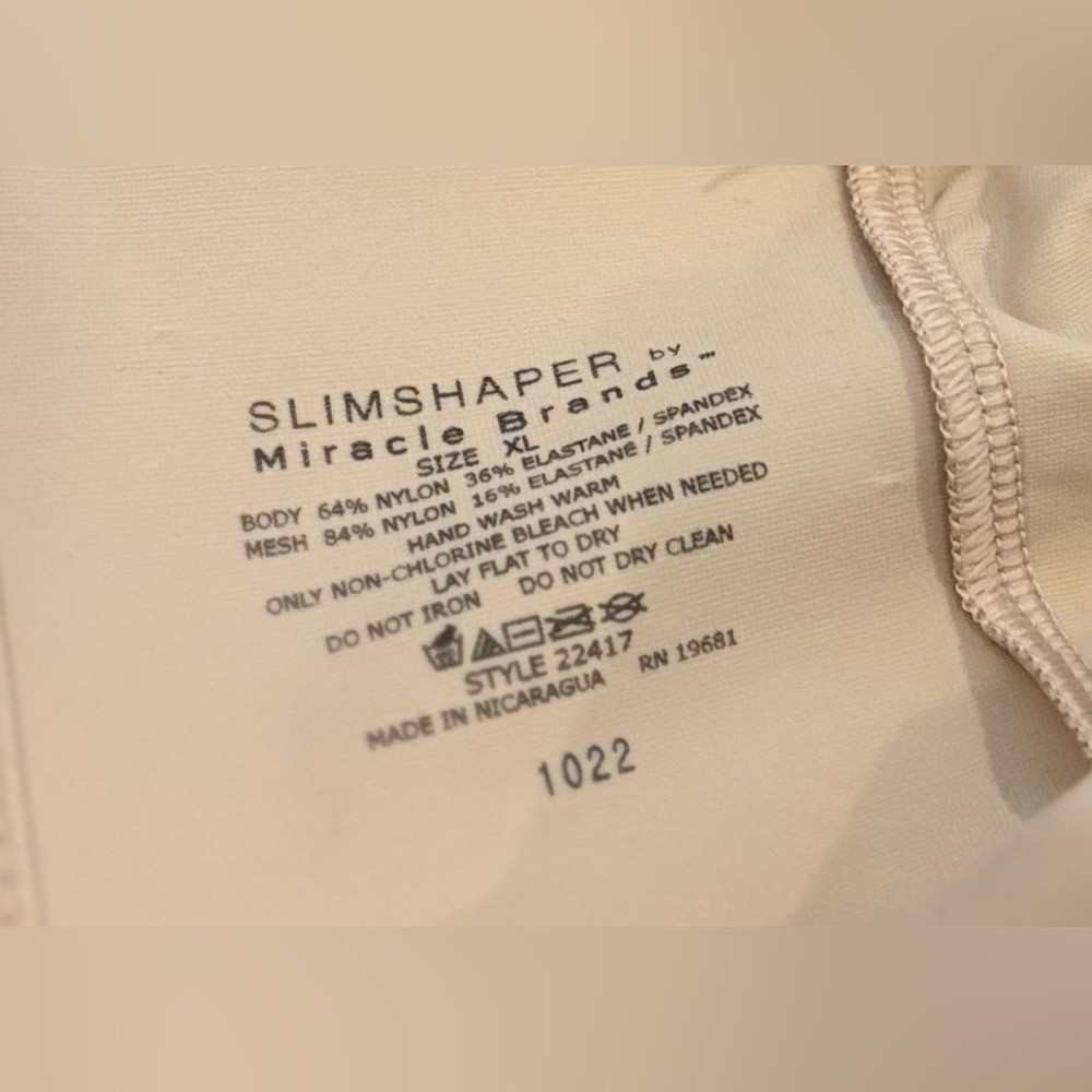 SlimShaper by Miracle Brands Sheer Waist Cincher | Nude | XL | NWT