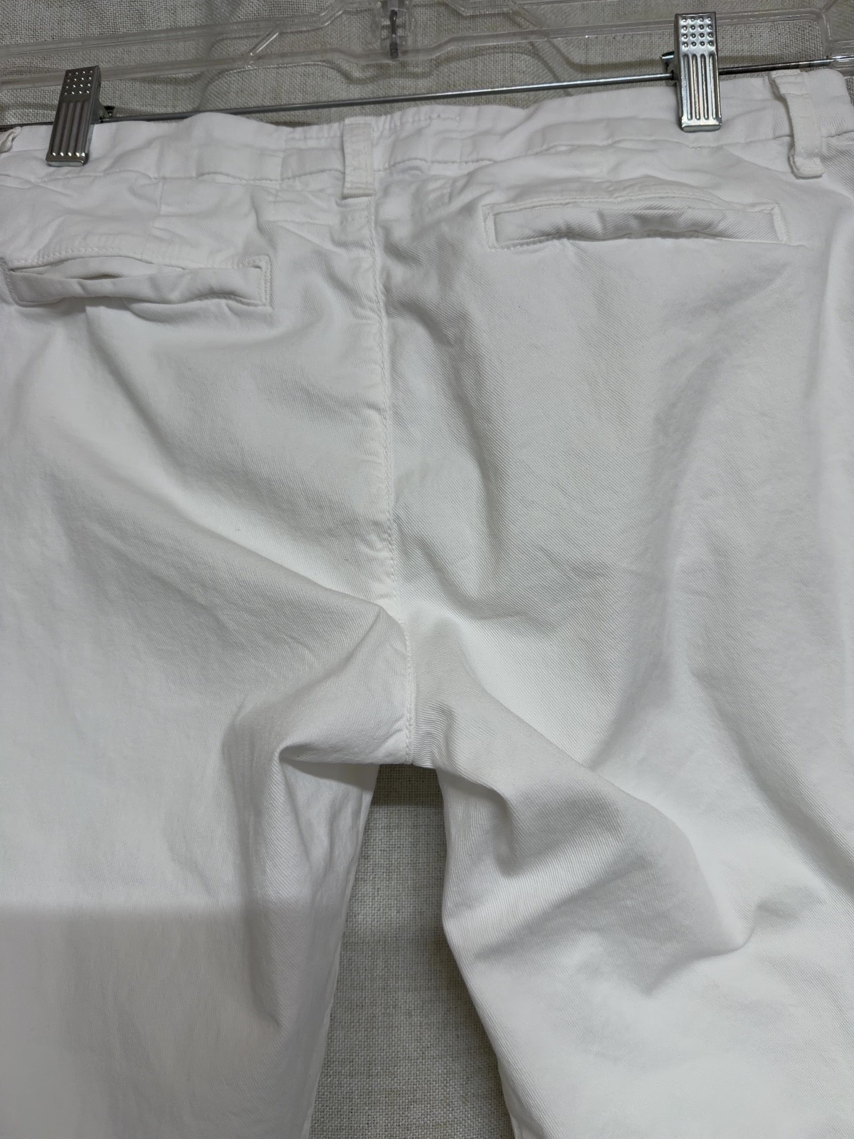 FRANK & EILEEN White Wicklow Pants Stretch Cotton Trousers Size 8