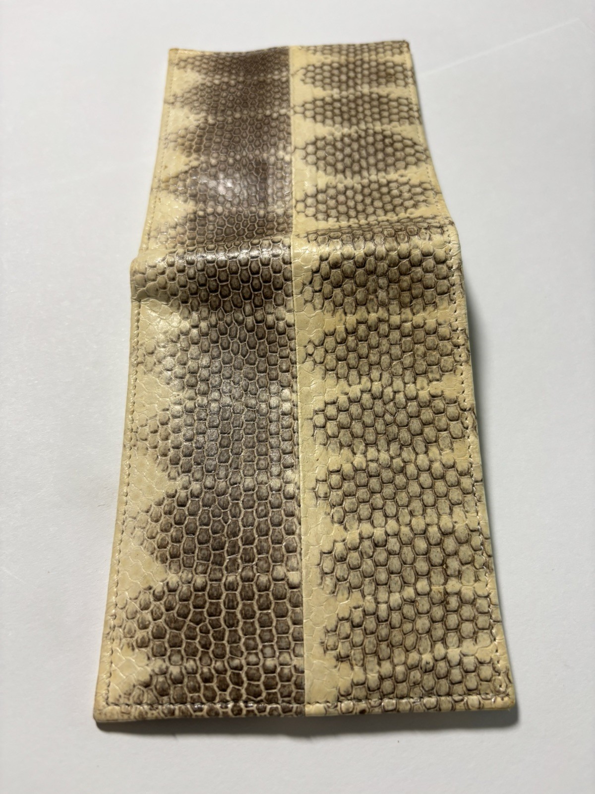 Men’s Genuine Python Snake Skin Vintage Wallet, Bifold Snakeskin Exotic Leather