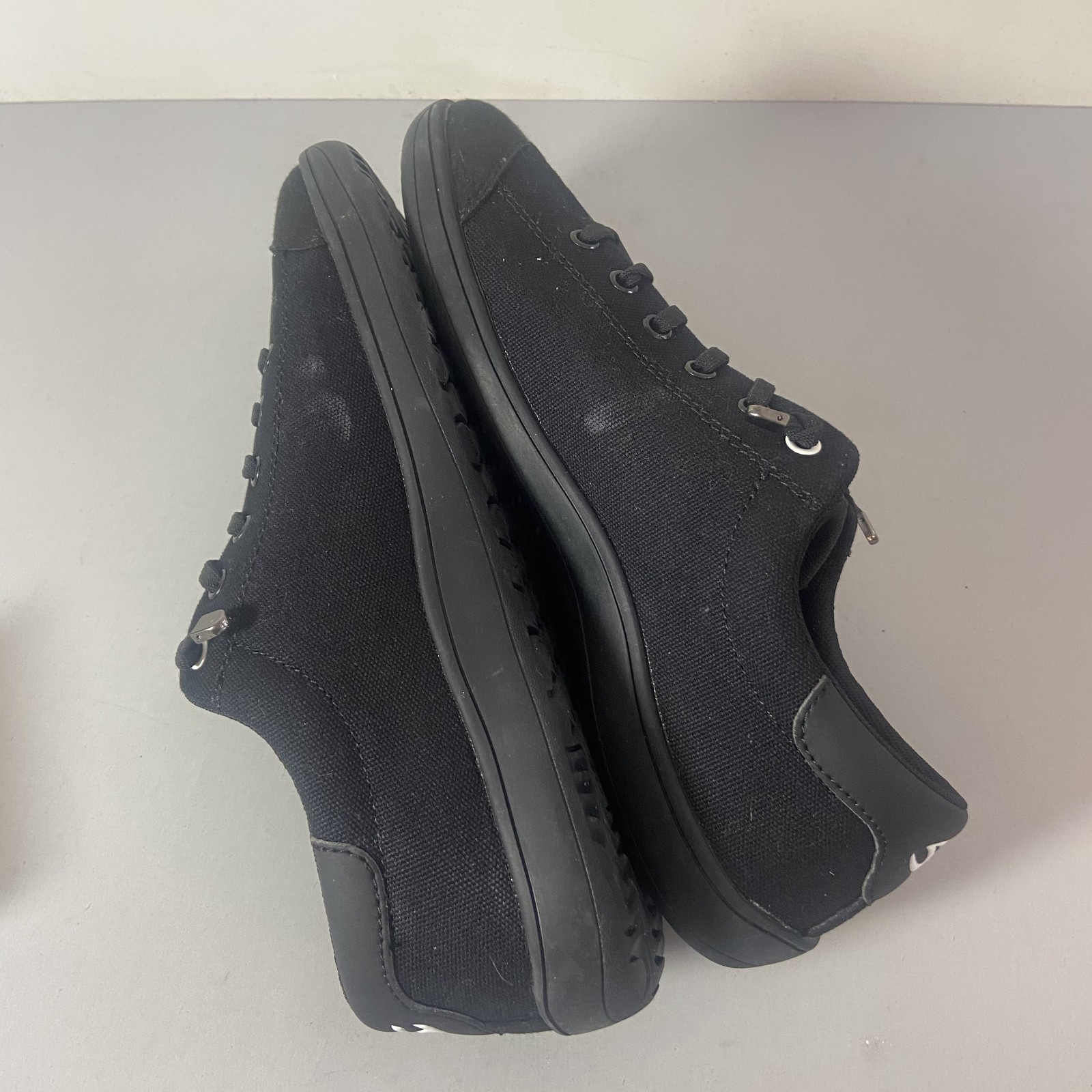 Hobibear Unisex US Womens 9 Mens 8 Barefoot Minimalist Black Canvas Suede Shoes