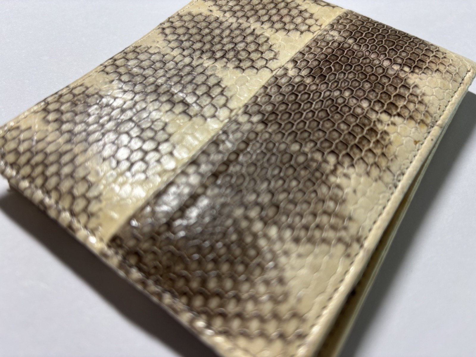 Men’s Genuine Python Snake Skin Vintage Wallet, Bifold Snakeskin Exotic Leather