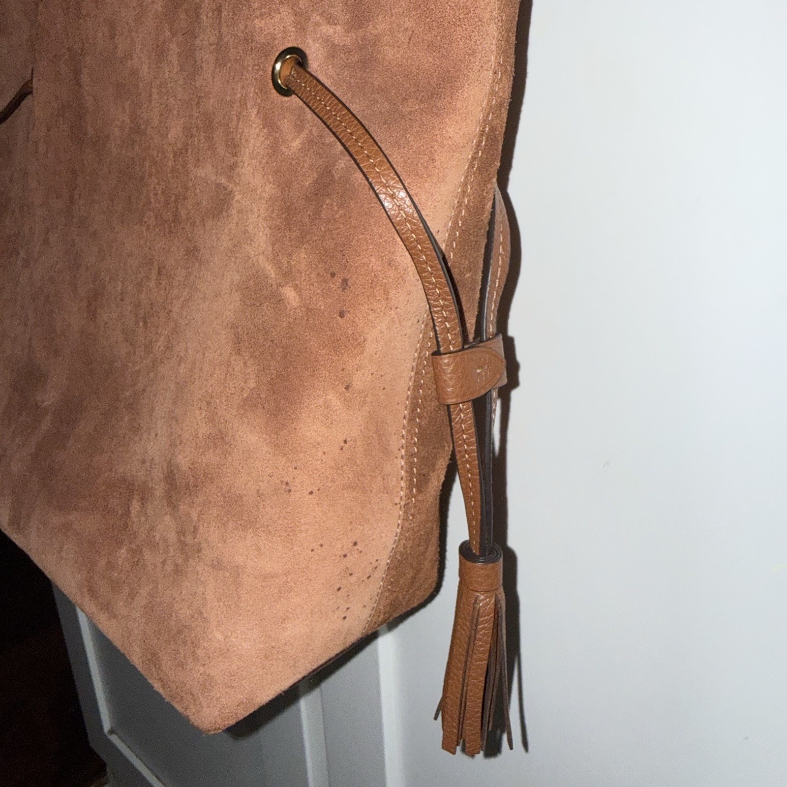 Coach Andy Brown Suede & Leather Tote Bag