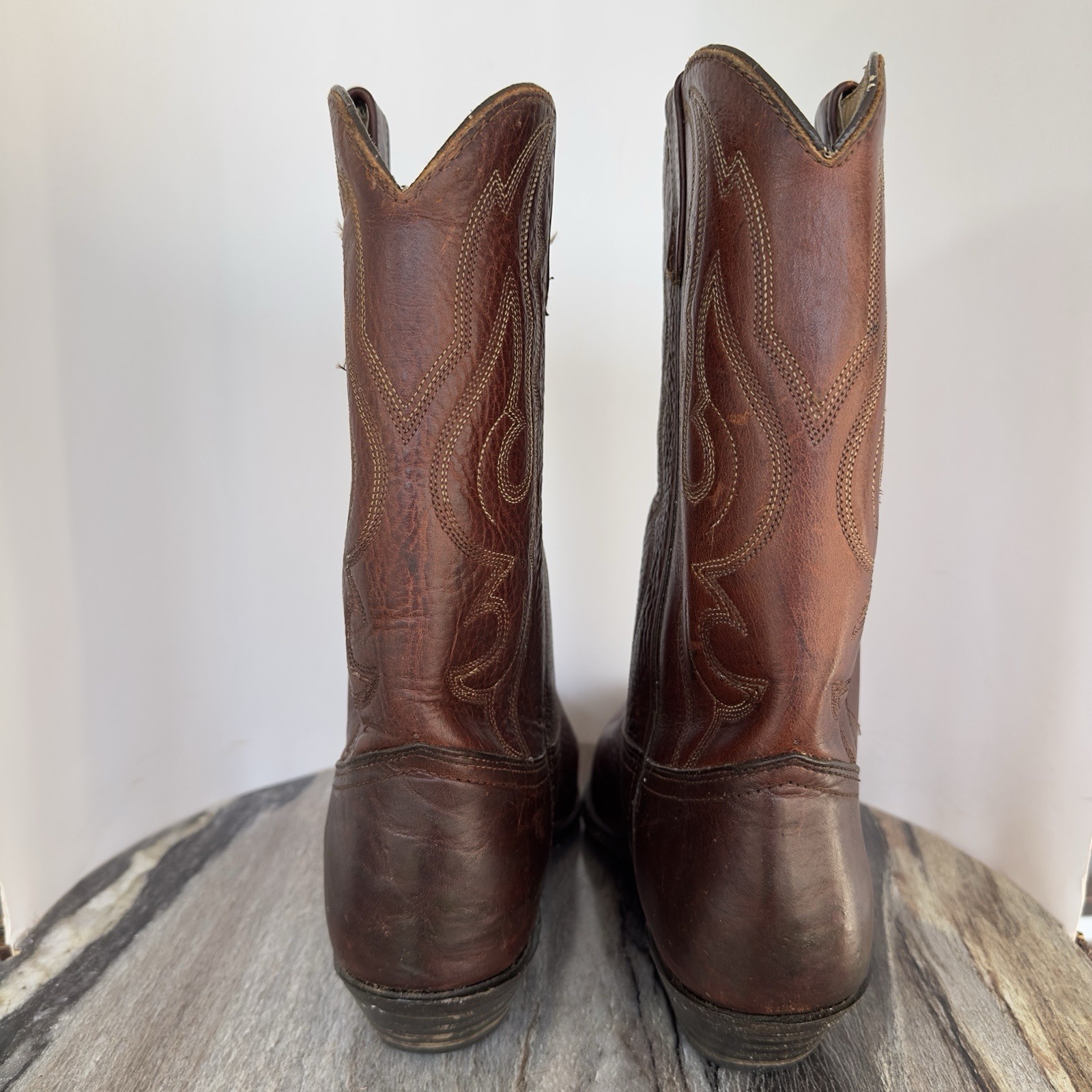 Heritage Cowboy Men 13D Brown Leather Upper Leather Sole Western Casual Workwear