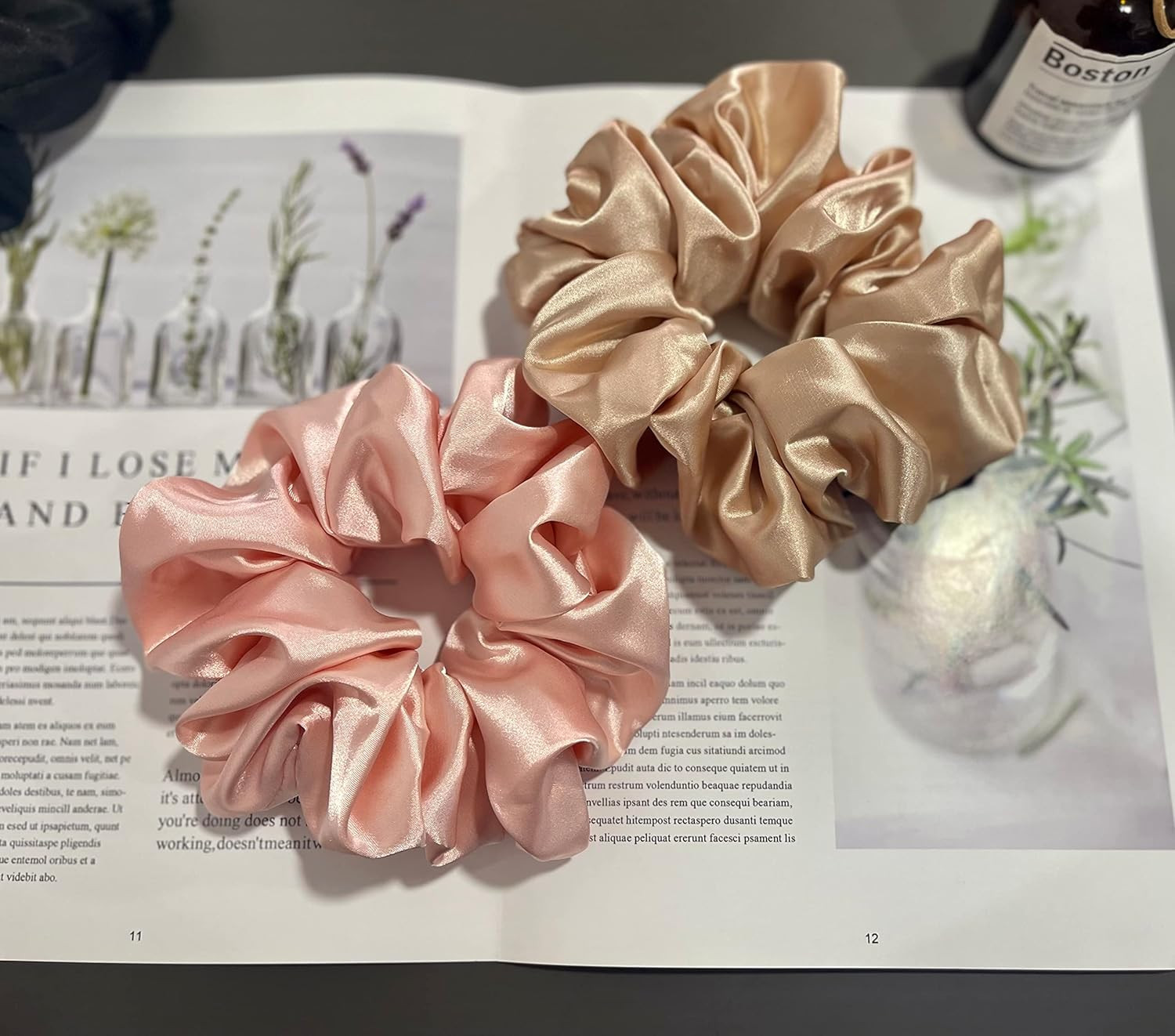 Large Satin Scrunchies XL Silk Oversized Scrunchie for Thick Long Hair Scrunchy