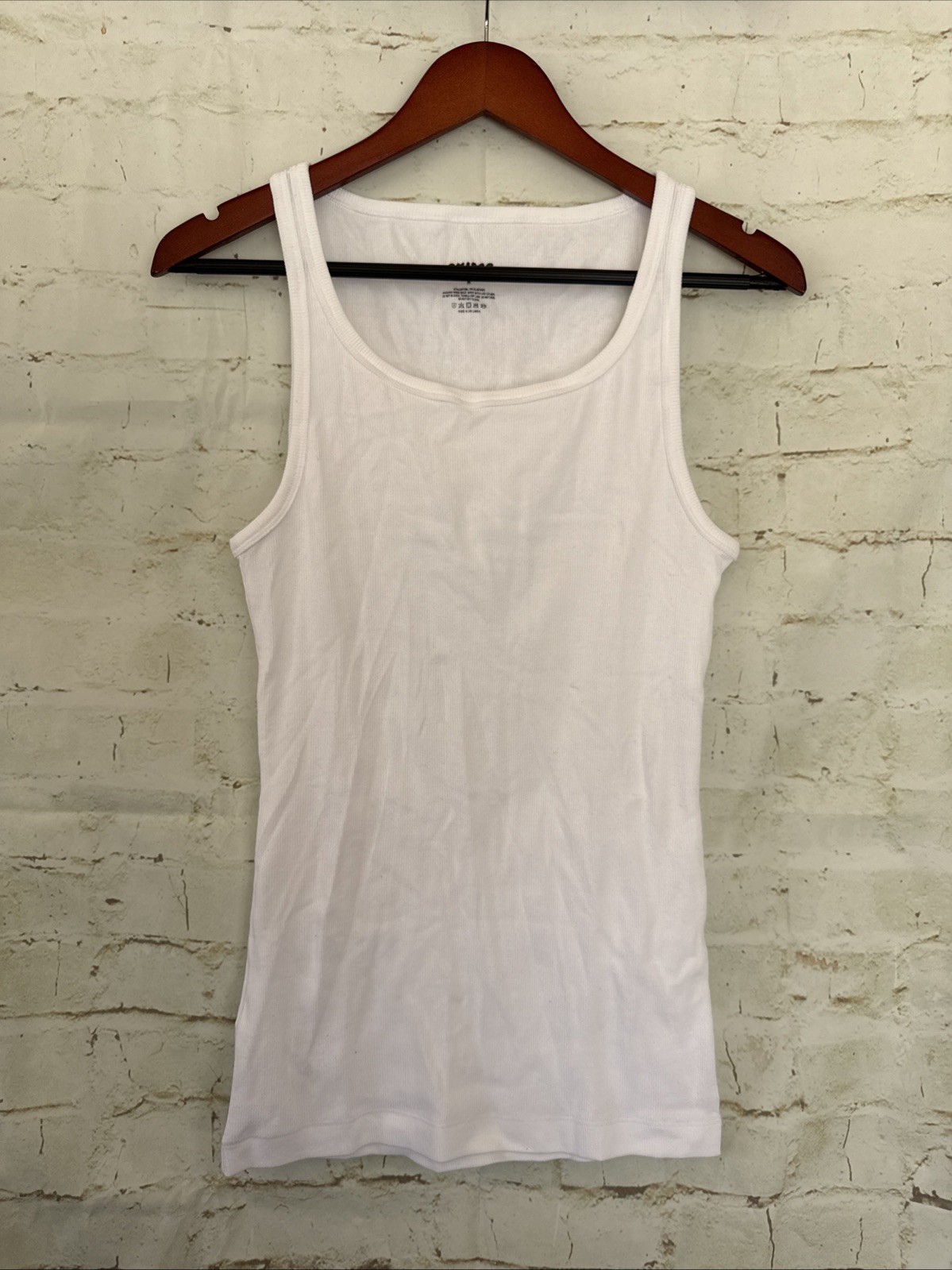 NEW Skims Men’s Cotton Blend Ribbed Tank Top – Single Pair – White – Medium