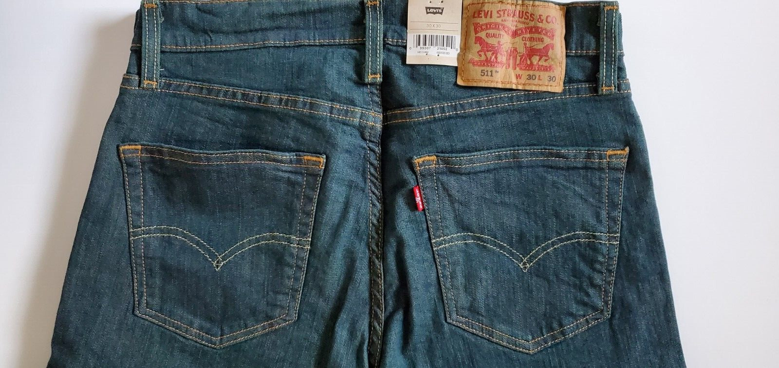 Levi’s 511 Slim-Fit Stretch Men’s Jeans, Rinsed Playa, Size: 30″W x 30″L