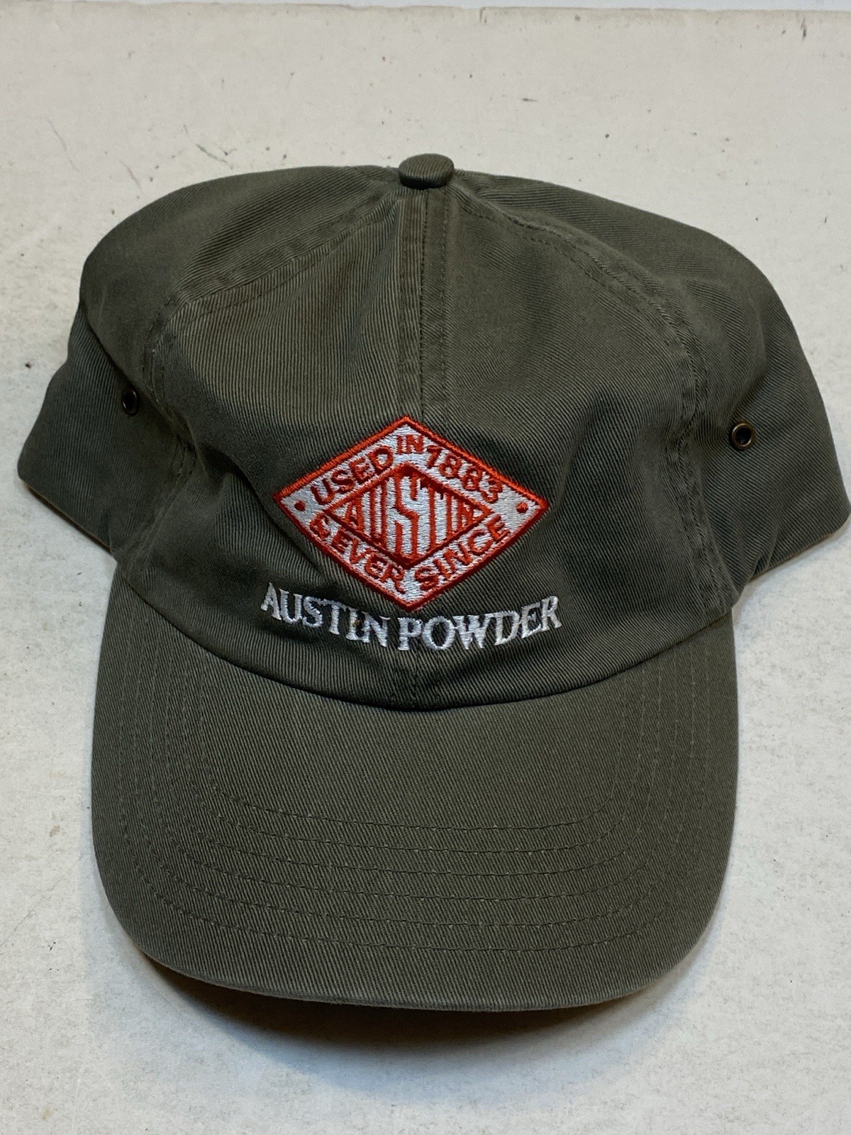Austin Powder Cleveland Ohio Explosives Blasting Olive Drab Cloth Dad Slouch Hat