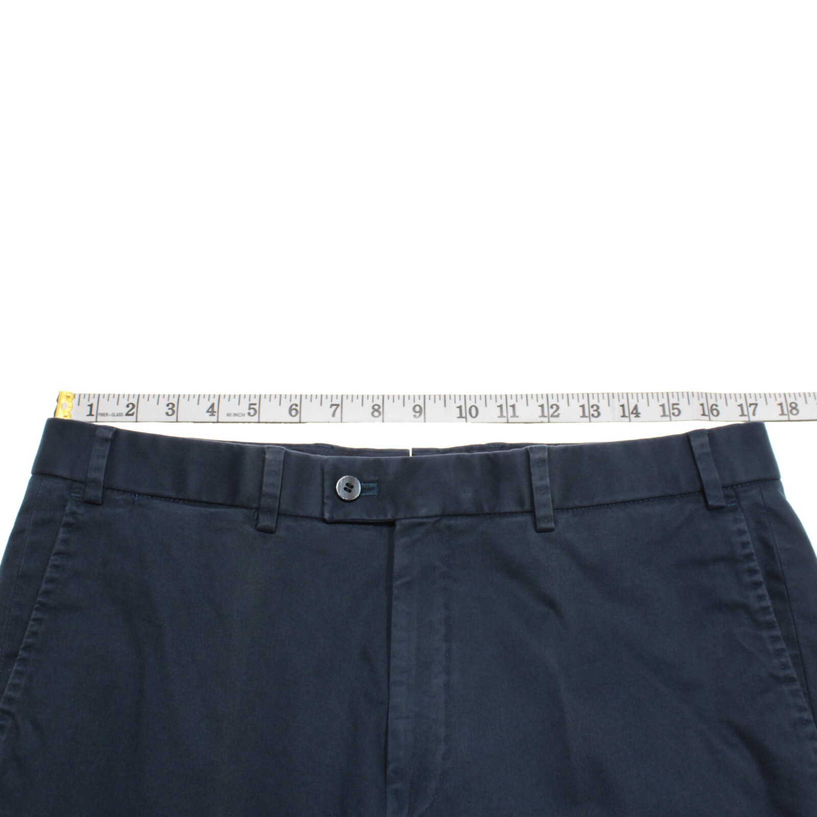 Hiltl NWT Chinos / Casual Pants Size 34 US Dayne In Solid Blue Cotton Blend