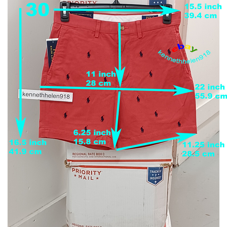 POLO RALPH LAUREN ALLOVER PONY STRETCH CLASSIC FIT 6” SHORTS SIZE 30,32,33,34,36