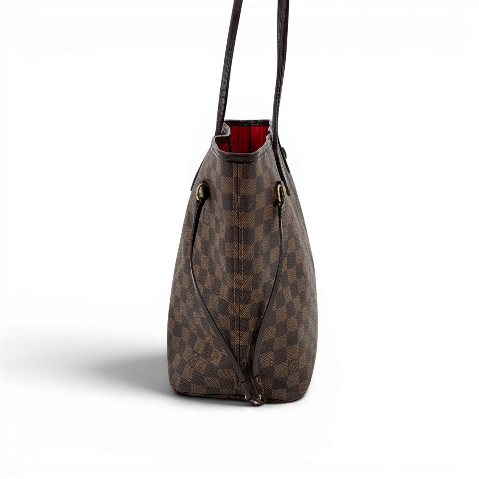 LOUIS VUITTON Neverfull MM Damier Ebene Brown Canvas Shoulder Tote Bag N51105