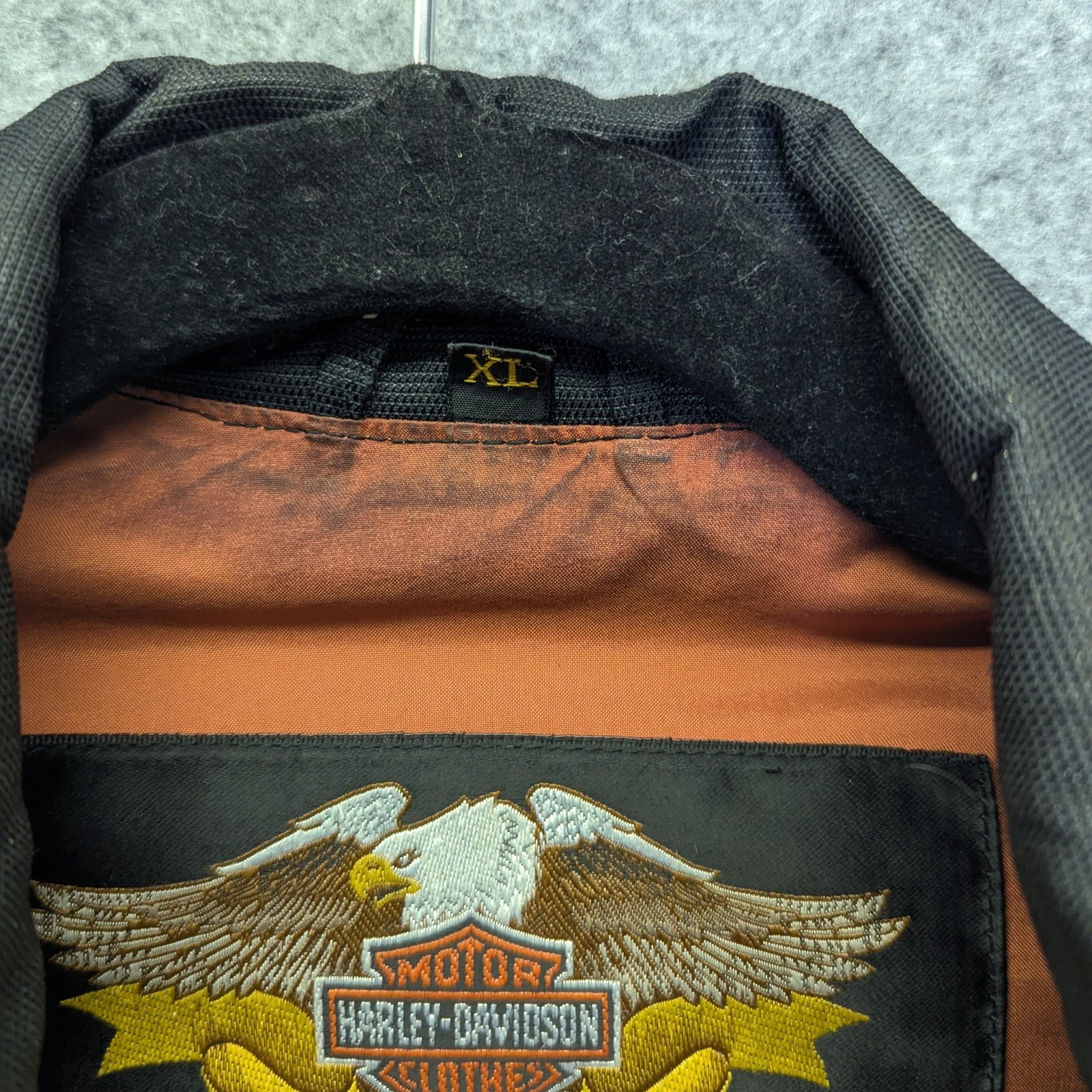Harley-Davidson FXRG Men’s XL Black Nylon Armored Motorcycle Riding Jacket Coat