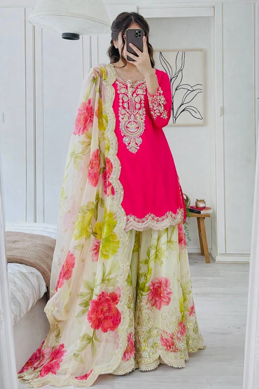 SALWAR KAMEEZ PAKISTANI INDIAN WEDDING PARTY WEAR DRESS BOLLYWOOD SUIT SHARARA