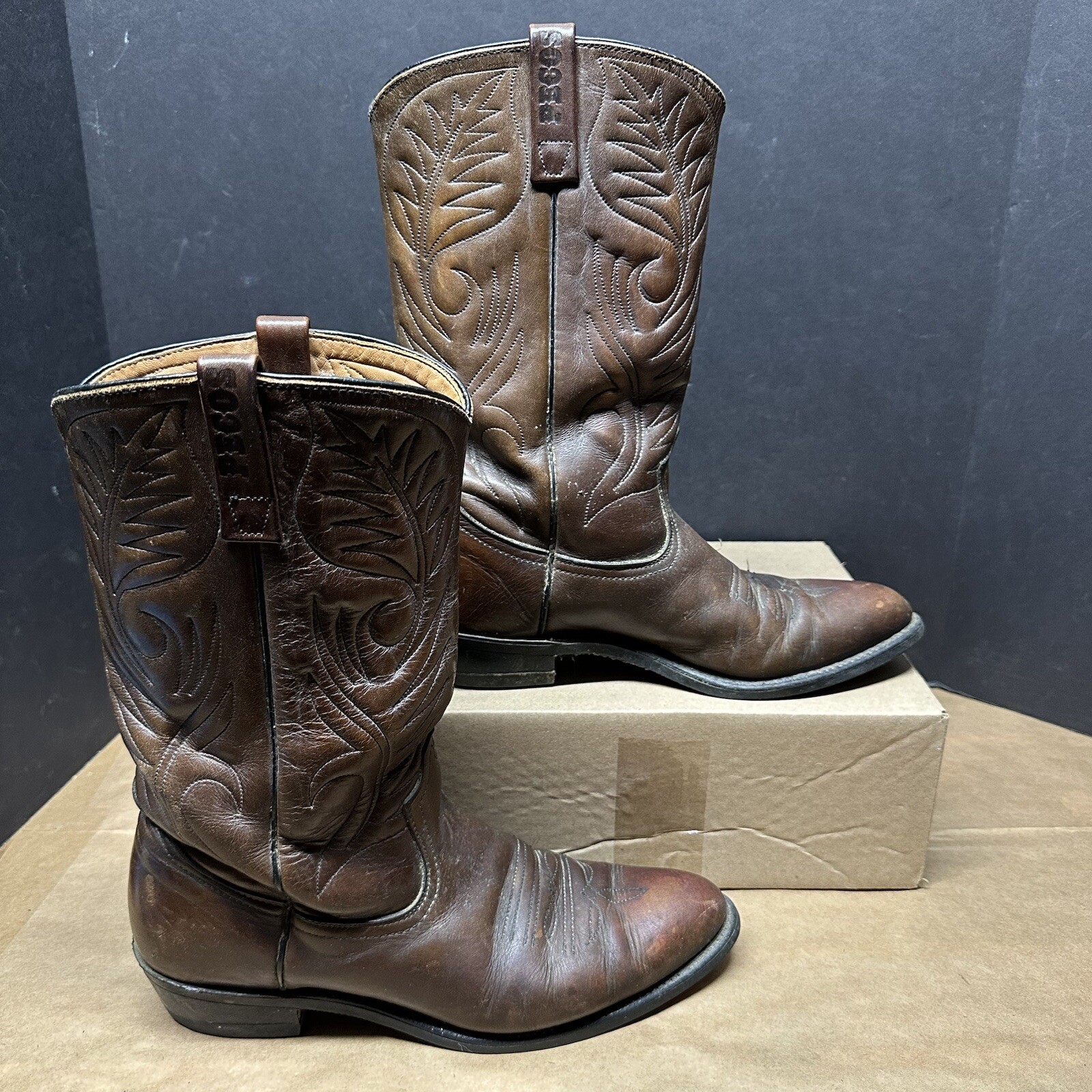 Vintage Red Wing Pecos 9801 Brown Leather Western Cowboy Work Boots Men’s 9.5 B