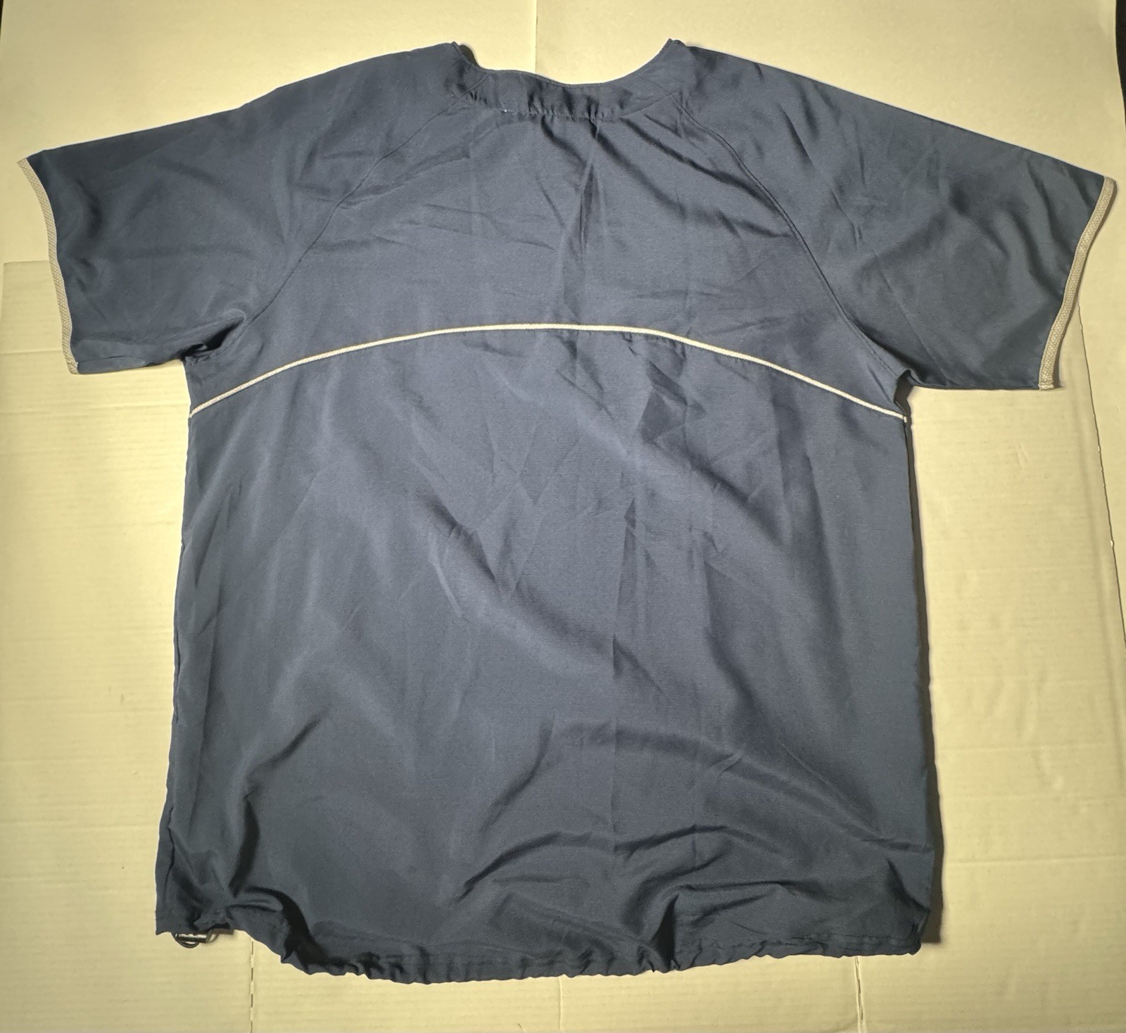 Pre Owned Excellent Minors Gold Baseball Club Short Sleeve Windbreaker Men Sz L