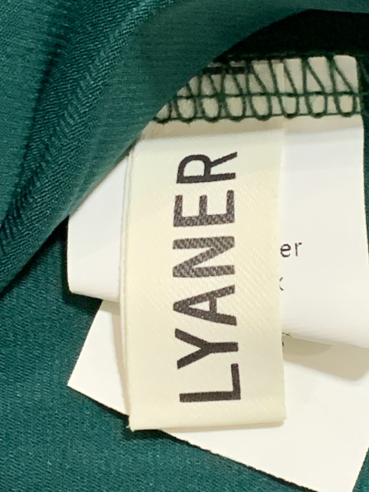 Lyaner Wrap Dress Women Size Medium Emerald Green Silky Tie Front Balloon Sleeve