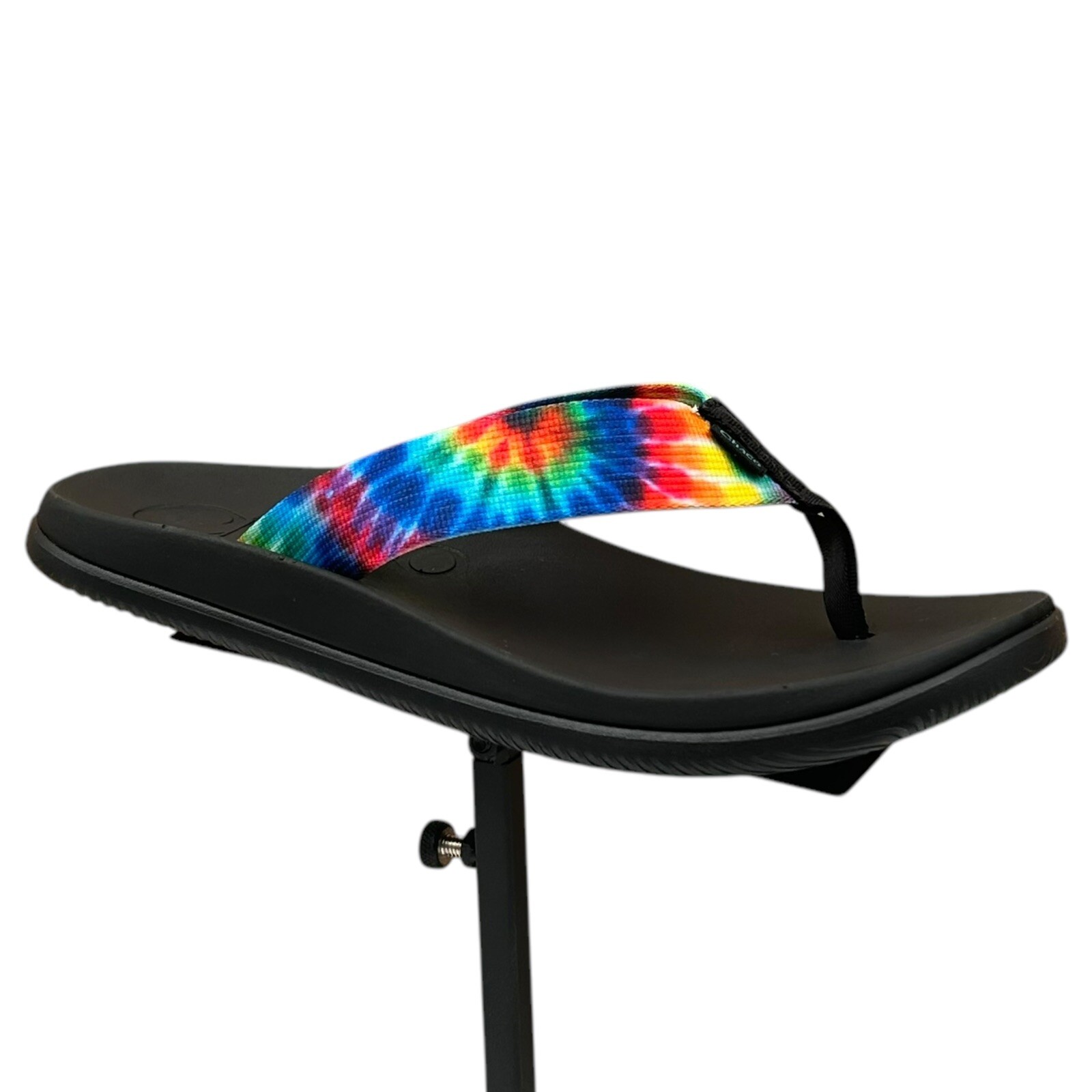 Chaco Womens Chillos Flip Flop Size 7 Black/Tie Dye Lightweight Cushioned Insole