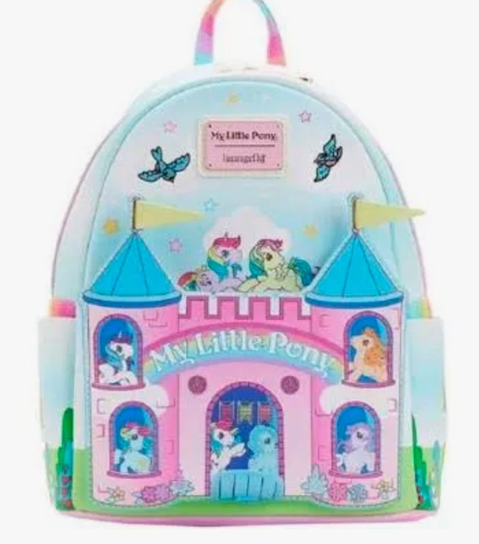 Hasbro Loungefly My Little Pony castle mini backpack, never openned