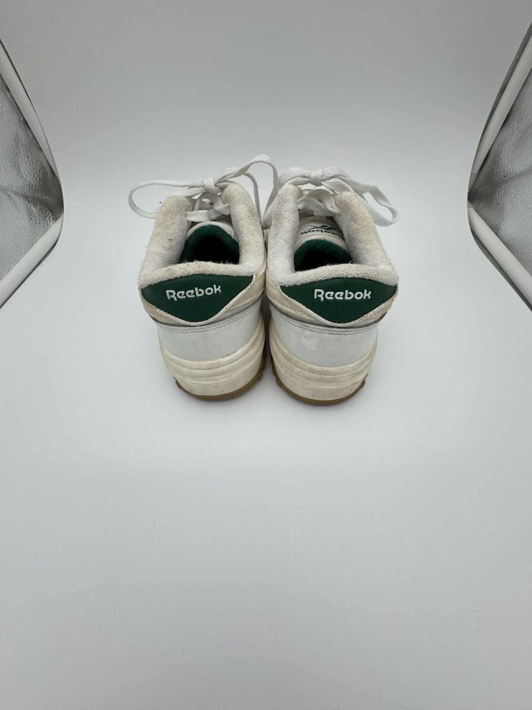 Reebok Smash Edge Platform Sneakers Chalk White Forest Green
