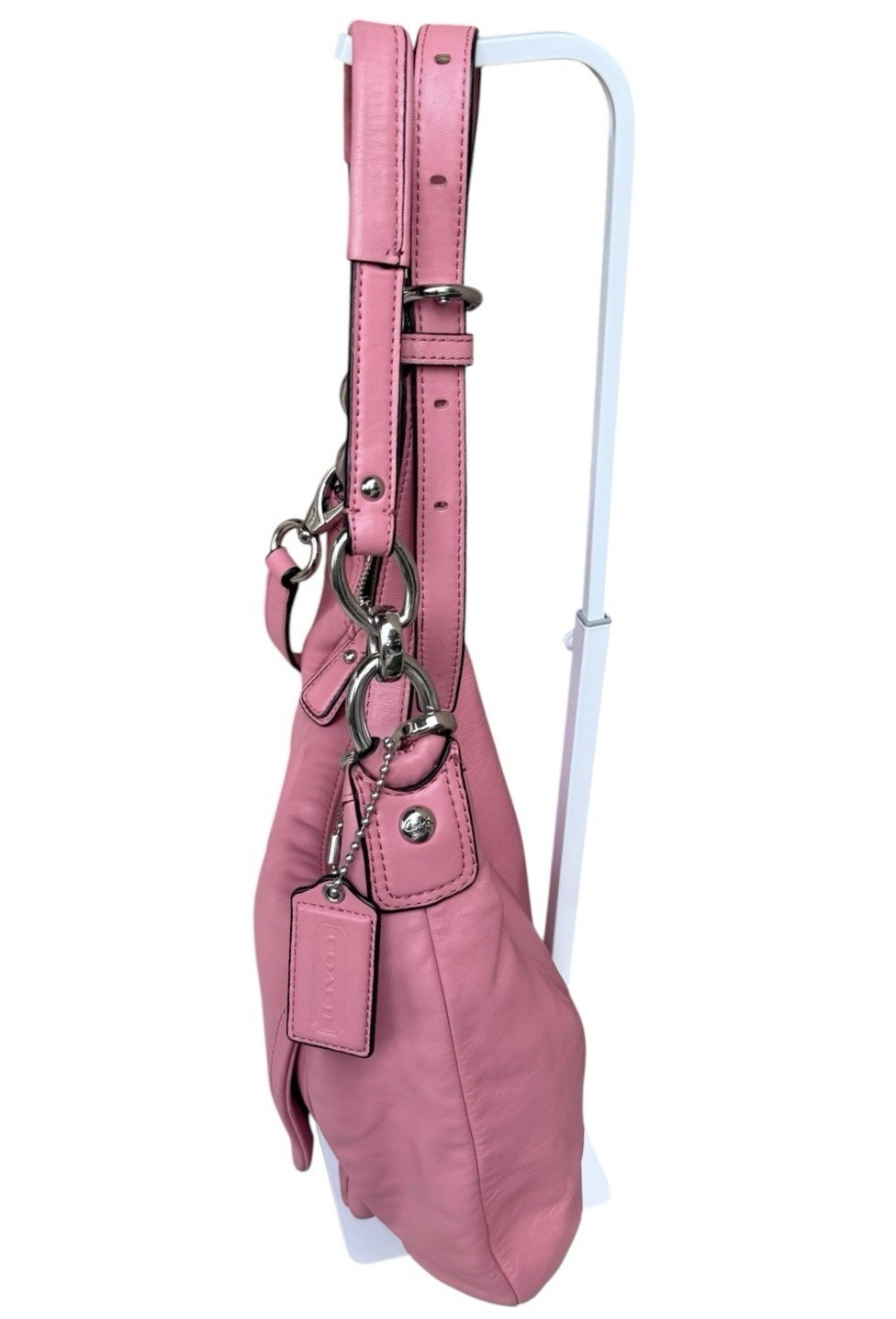 Coach Kristin Pink Leather Hobo Shoulder Bag Convertible Crossbody F22306