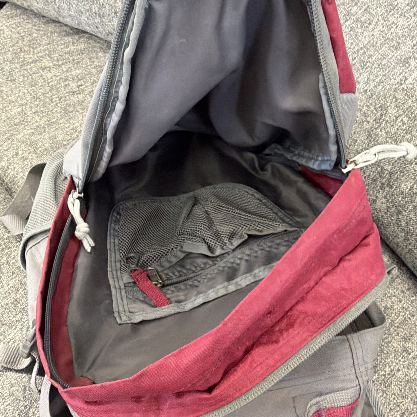 Outdoor Products Maroon/Gray Backpack, Hiking/School/Sports