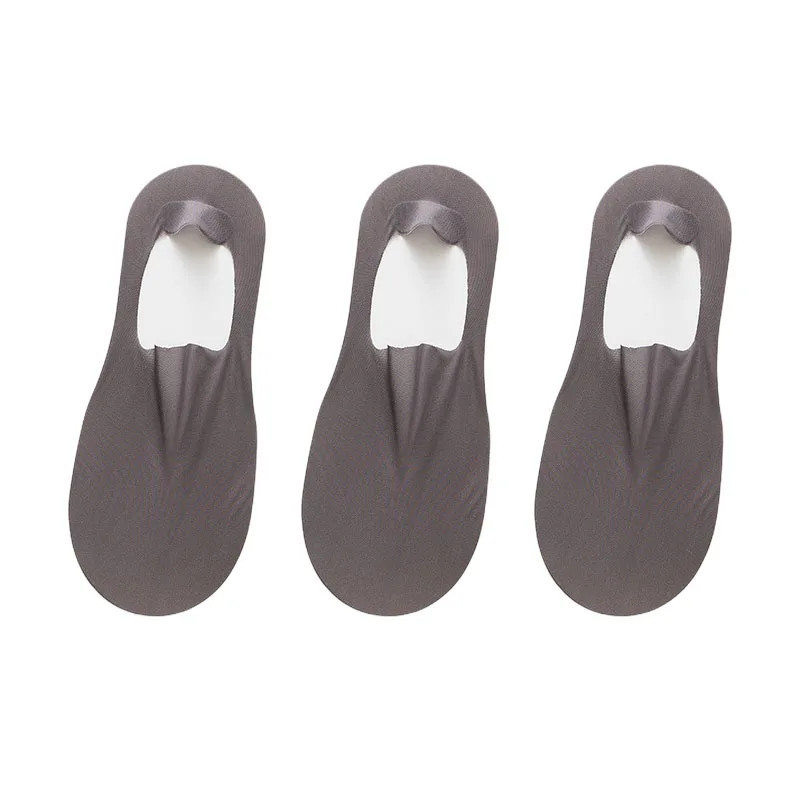 3 Pairs Boat Socks Men Ice Silk Thin Breathable Soft Low Cut Summer Socks