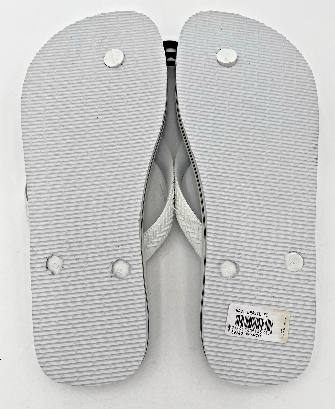 Havaianas Brasil Logo Flip Flops – White – US Men’s 8 /Women’s 9/10 – NEW