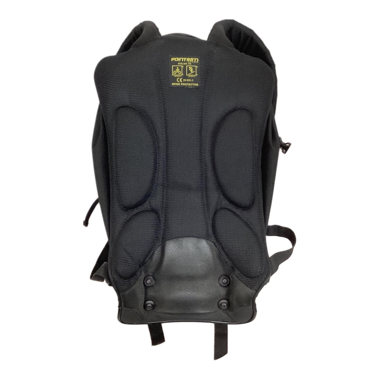 POINT 65 BOBLBEE 20L Backpack Black Hard Shell Moto w/ Belt Net Used