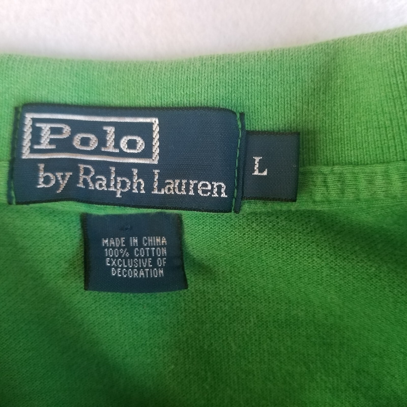 Polo Ralph Lauren Men’s L Golf Polo Shirt Green 100% Cotton Embroidered Pony