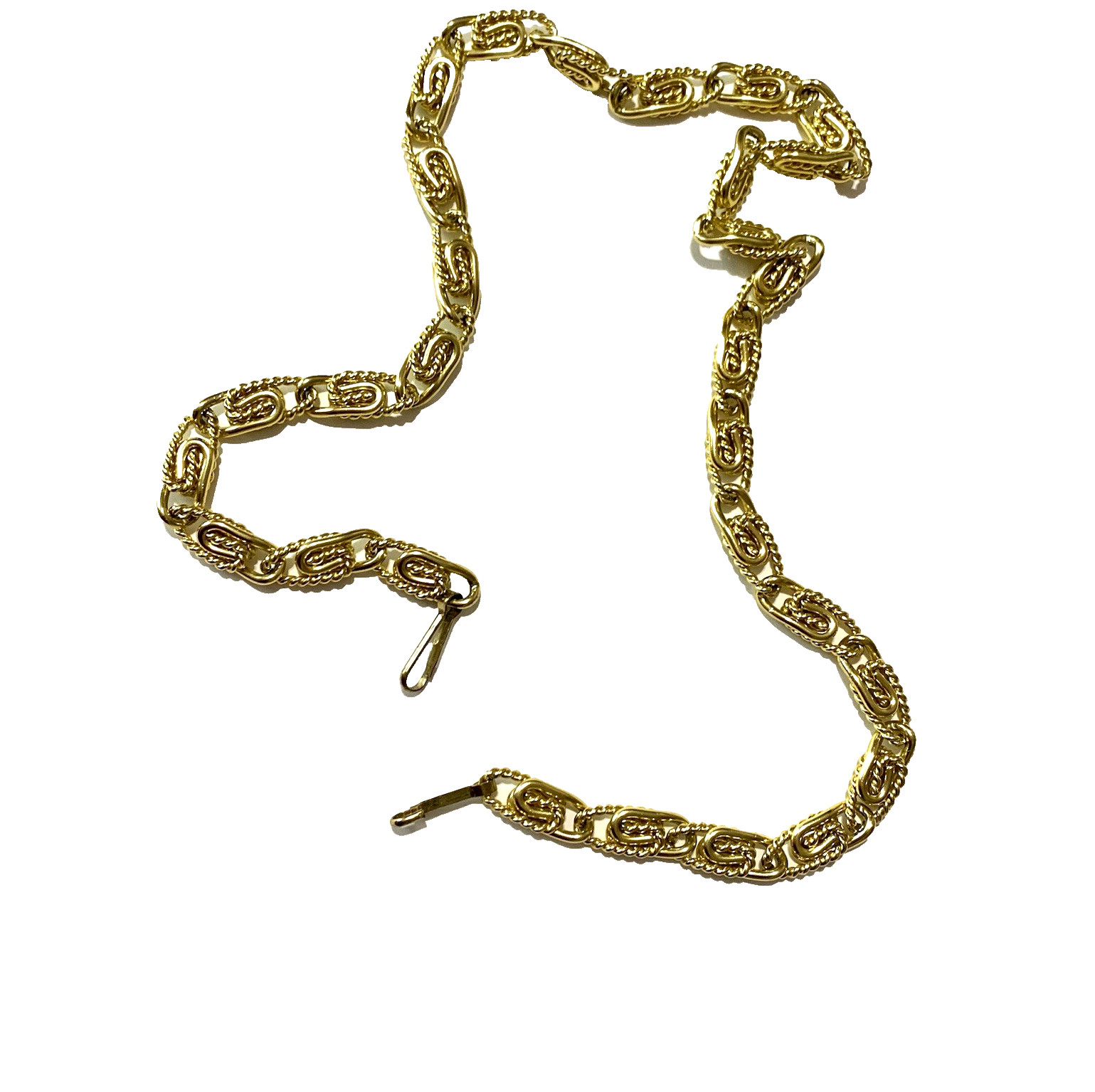 Vtg Gold Tone Clip-On Replacement Bag CHAIN Shoulder Strap Handle Chunky S Link