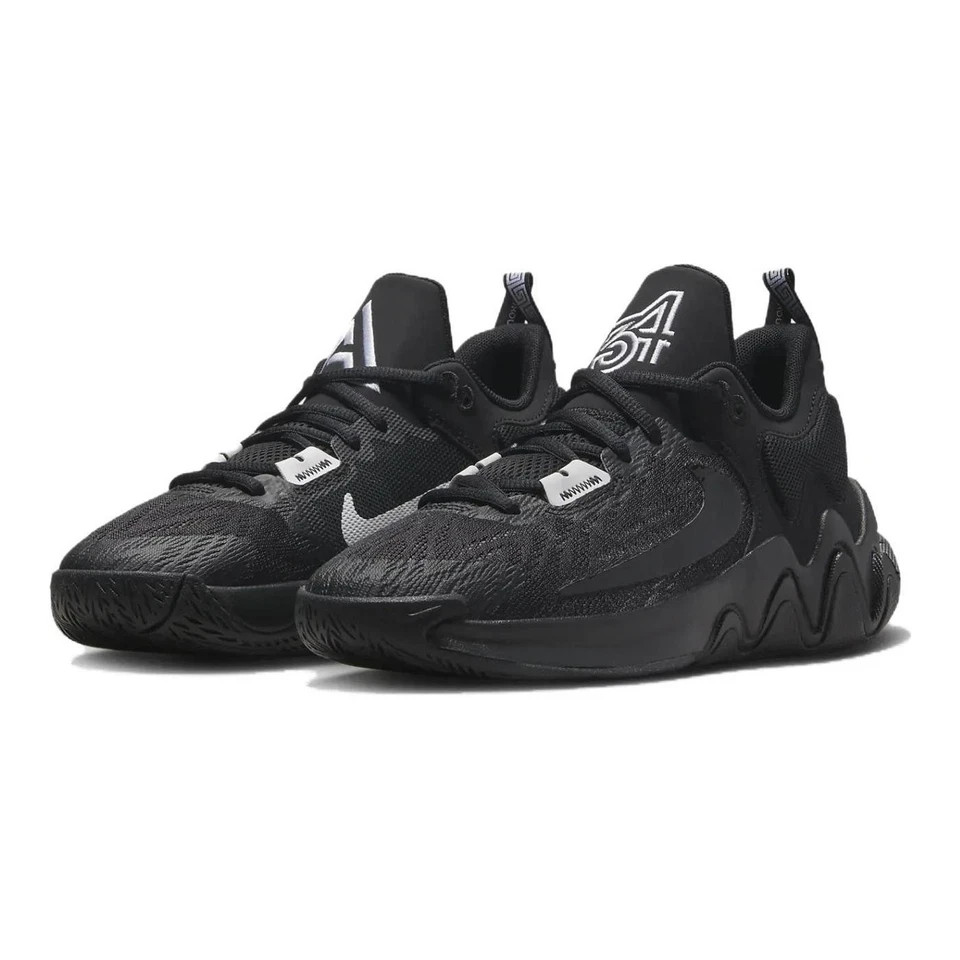 Nike Giannis DQ1943-003 All Black Jacquard Mesh Cushion Low Top Men’s Performanc