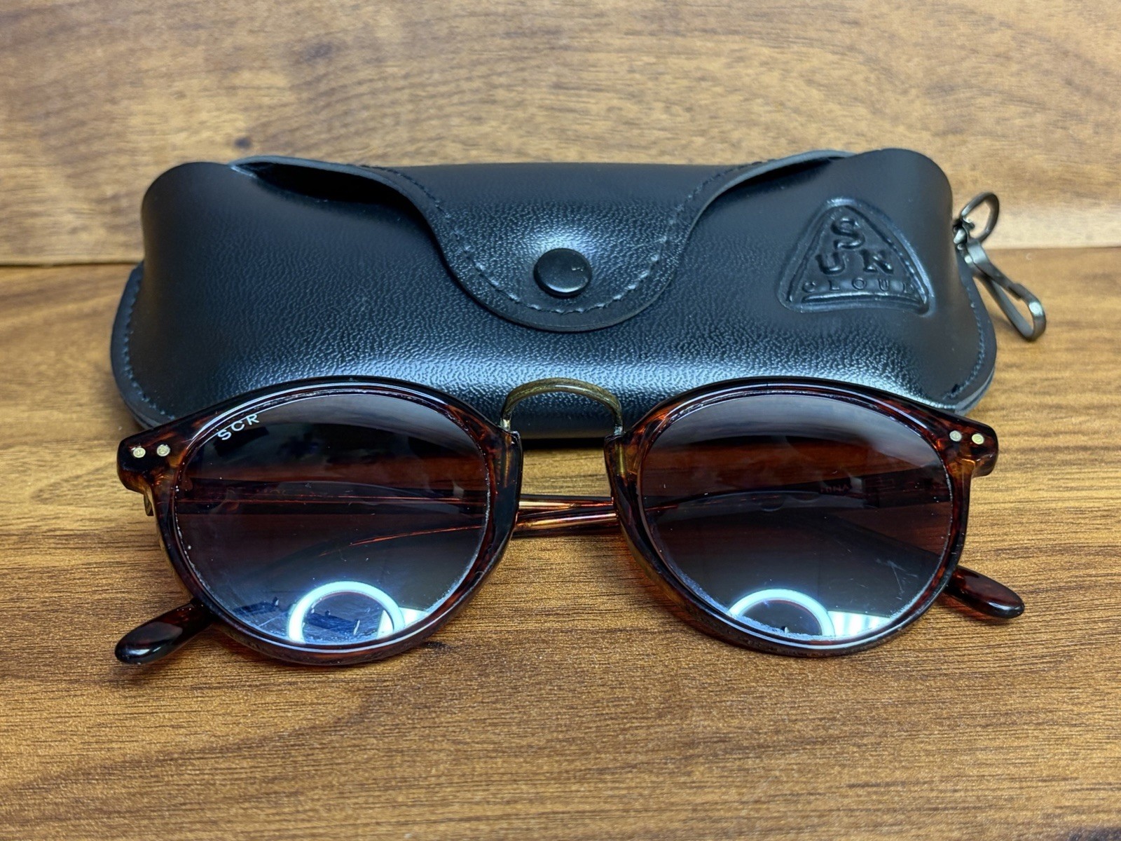Vintage Suncloud St. Mortiz Tortoise Shell Amber Lenses Sunglasses