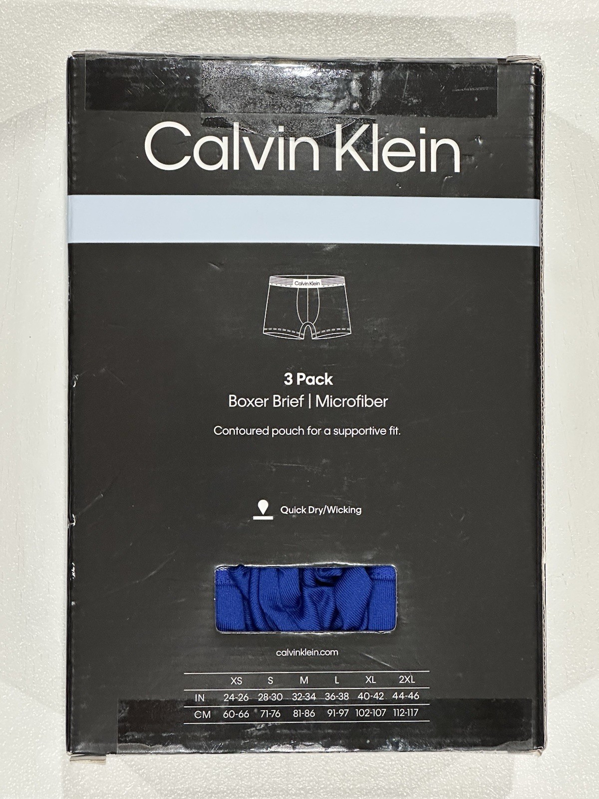 Calvin Klein Boxer Briefs 3-Pack Microfiber Multicolor Size M