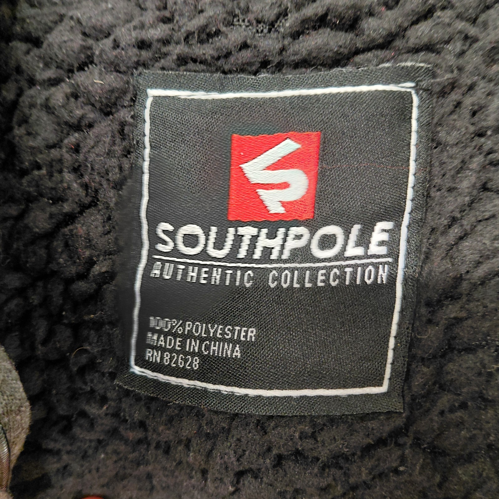 South Pole Full Zip Hoodie Youth Size Large 14/16 Black Jacket Sharpa Lined Warm