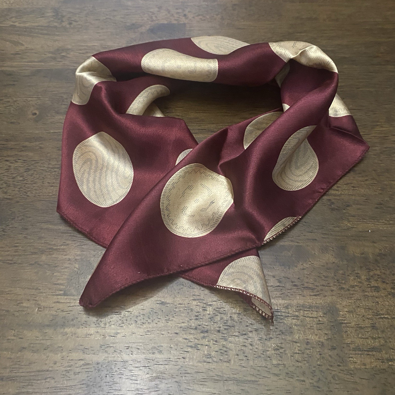 Scarf Polka Dots Soft Cotton Lawn See Description 21X21 Classic For Neck