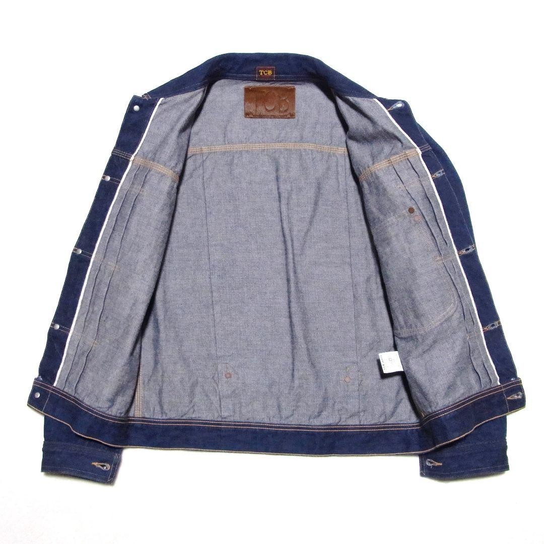 TCB Jeans CAT BOY Denim Jacket Cotton Blue 38 Length 24.0in Pit Pit 19.7in