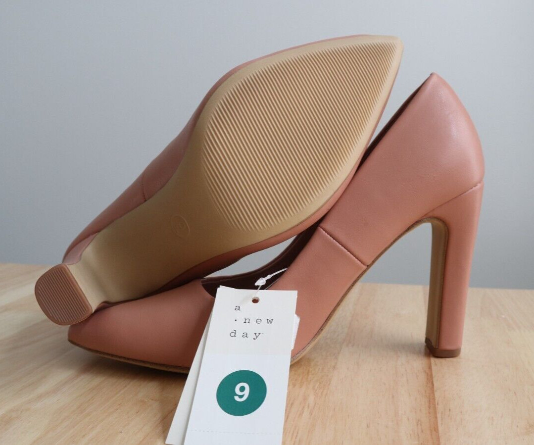 Women’s Shoes Sue Blush Memory Foam Contoured Pointy Toe Pumps Heels Brown 9