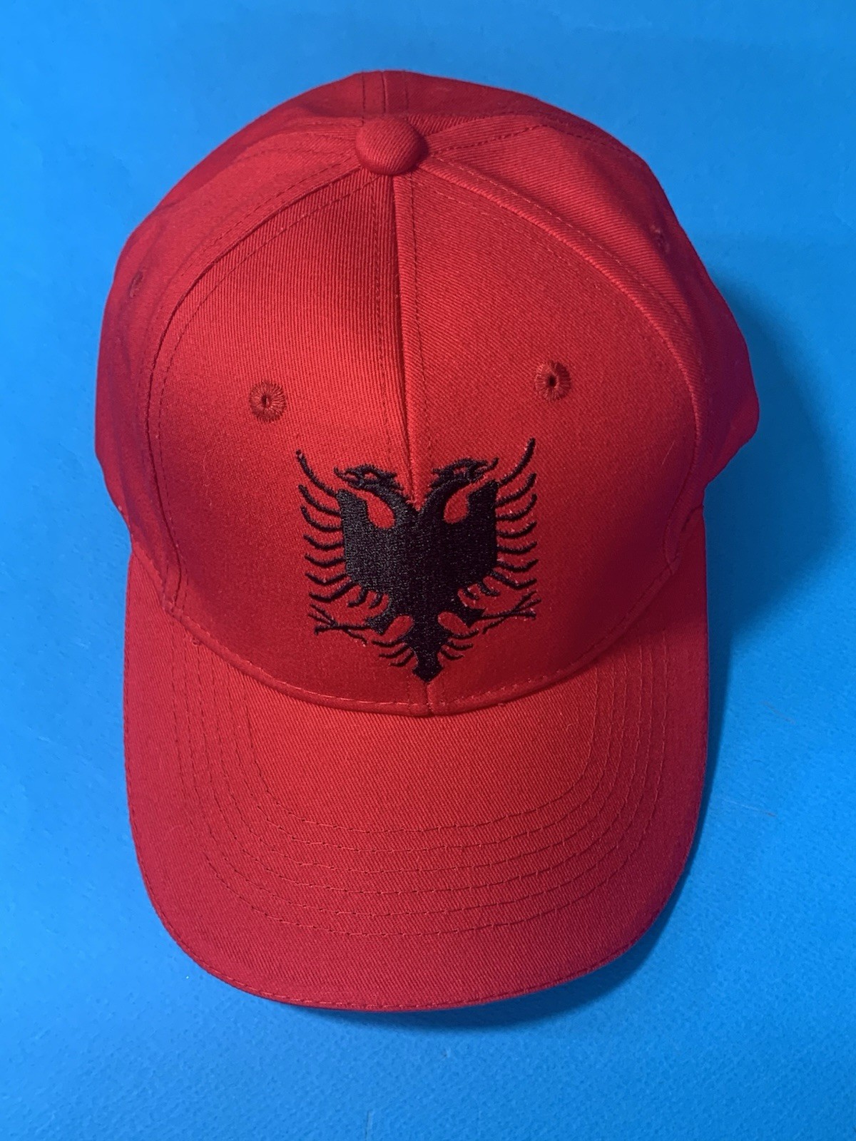 NEW ALBANIA HAT-CAP WITH EAGLE-ALBANIAN SOUVENIR-EMBROIDERY EAGLE ALBANIA