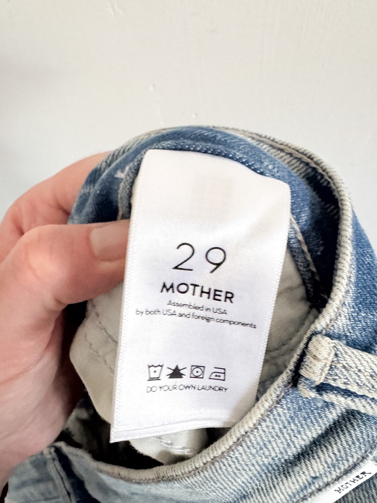Mother The Scrapper Double Cuff Blue Jeans 29