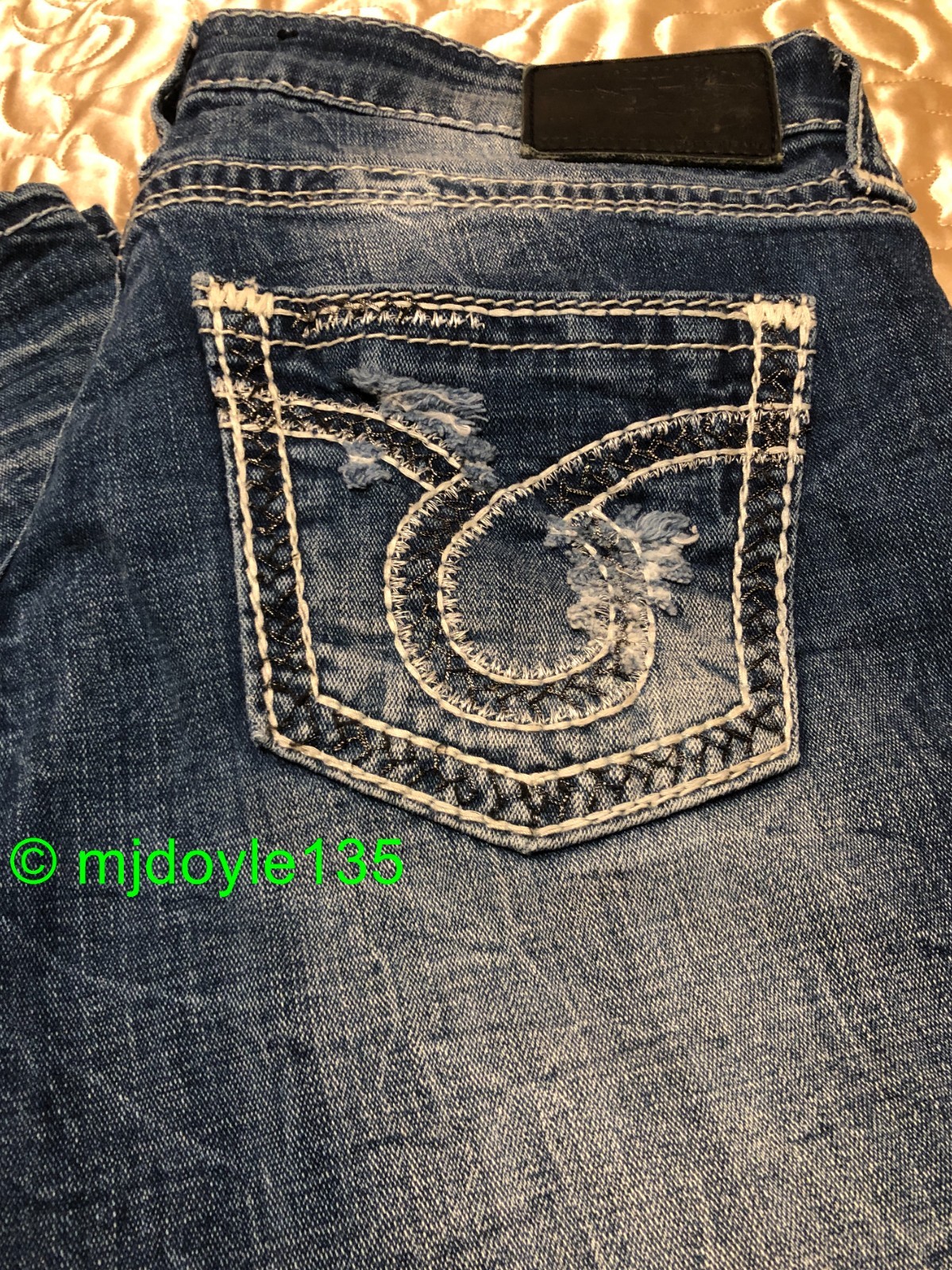 Big Star LIV Women’s Faded Distressed JEAN 31R 31L Very CUTE! L@@K