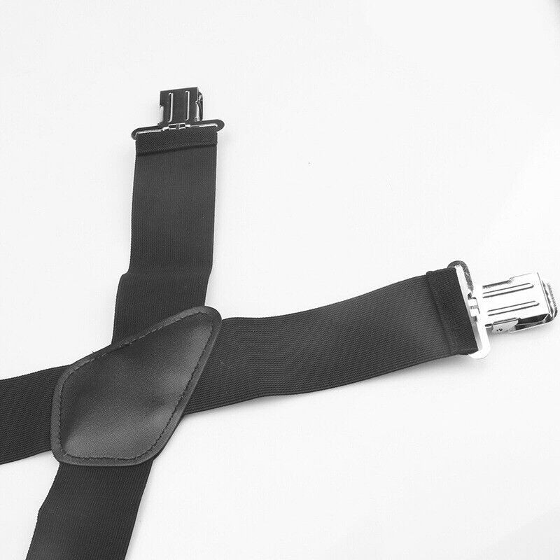 General Pants Cross X Shape Suspender Strap Leather Crosspatch High Elasticity